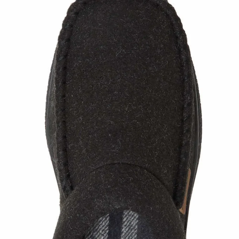 DEARFOAM Mens House Slippers Shoes 7/8 Brand New Black small NIB